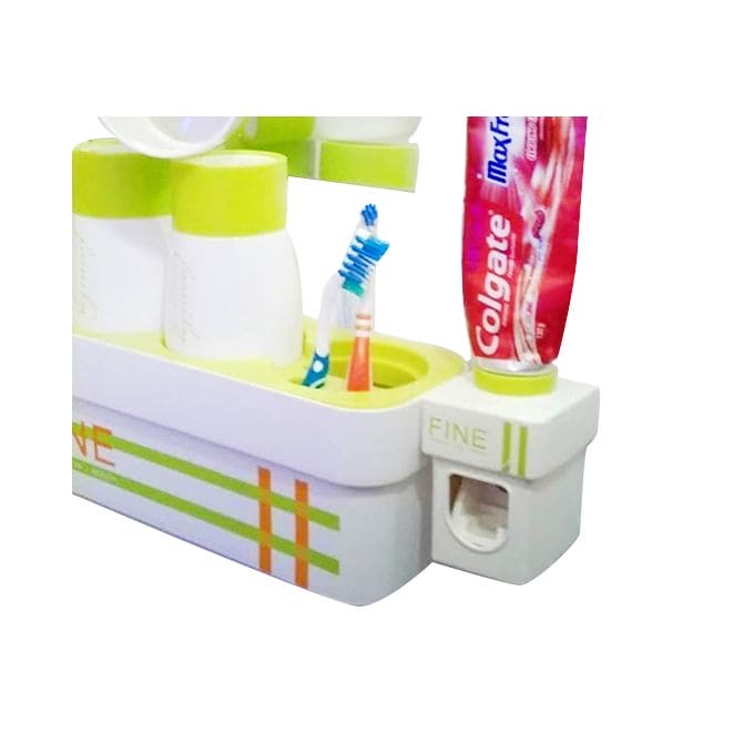 Fine Toothpaste Dispenser, Wall Mounted Toothbrush Holder, Caddy Toothbrush Holder, Toiletries Storage Rack With Cups, Toothbrush Holders for Bathrooms Fine Toothpaste Dispenser, Wall Mounted Toothbrush Holder, Caddy Toothbrush Holder, Toiletries Storage Rack With Cups, Toothbrush Holders for Bathrooms